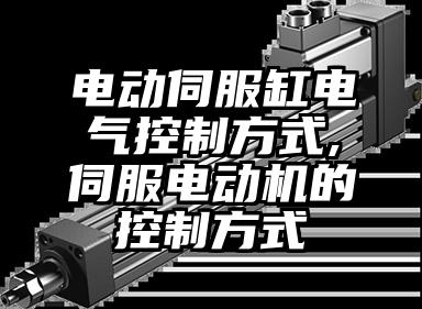 电动伺服缸电气控制(zhi)方式,伺服电动机的控制(zhi)方式